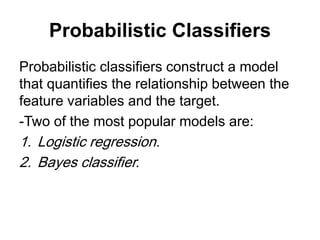 Re Classifier Logistic Reg & Bayes Classifier principle | PDF