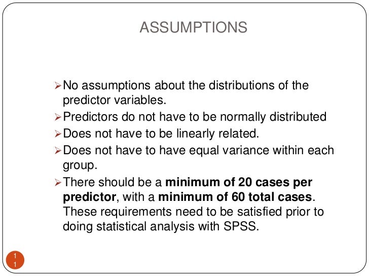 Multinomial Logistic Regression Assumptions