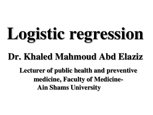 Logistic Regression Slideshare