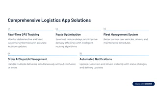Scalable Logistics App Development for Real-Time Delivery Management | PDF