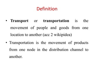 Transportation | PPTX