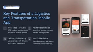 Logistics and Transportation Mobile App Development Cost and Features | PDF