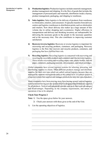 LOGISTICS: CONCEPT, Principles and Forms PRINCIPLES AND FORMS | PDF