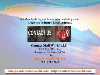 Imail Logistic Logistics industry email address | PPTX