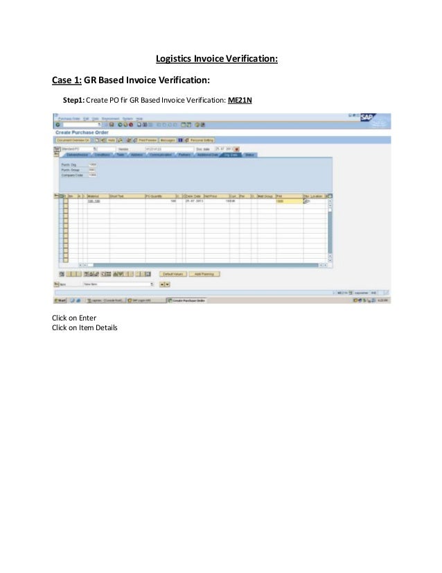 Logistics invoice verification