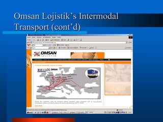 Omsan Lojistik’s Intermodal
Transport (cont’d)

 