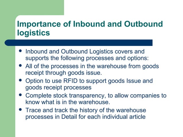 Logistics Management | PPT