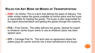 Logistics ppt | PPTX