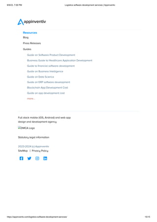 Logistics and transportation software development | PDF