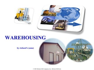 © 2002 McGraw-Hill Companies, Inc., McGraw-Hill/Irwin
WAREHOUSING
by richard’s (amu)
 