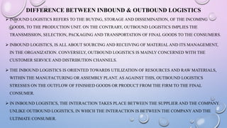 Logistics Module 1 | PPTX