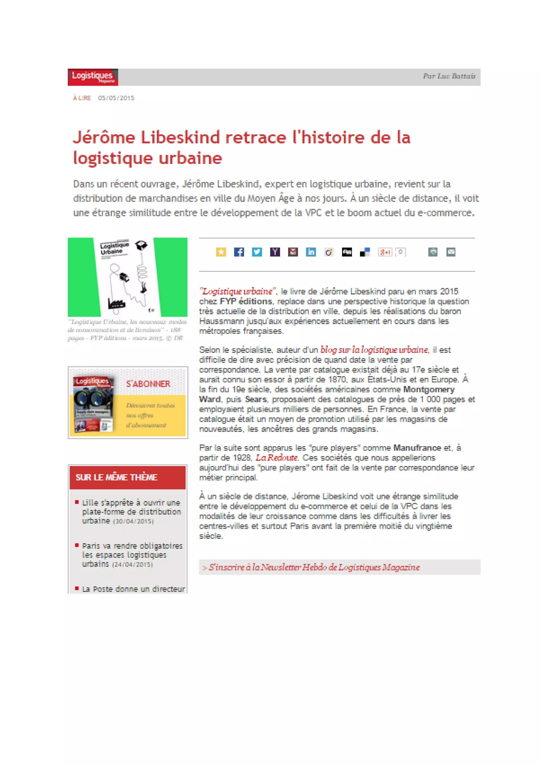 Logistiques Magazine 5 5-2015