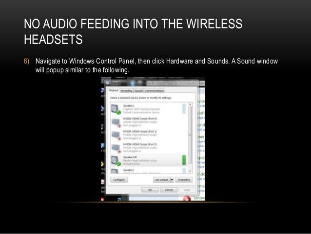 Logitech G930 No Audio Feed