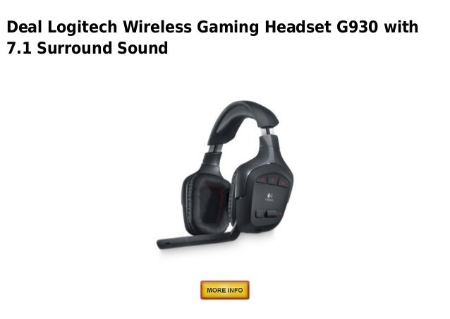 logitech wireless gaming headset g930 with 7.1 surround sound