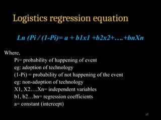 Probit, Tobit Logit model dalam analisis | PPTX