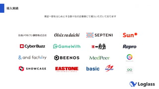導⼊実績
東証⼀部をはじめとする数⼗社の企業様にて導⼊いただいております
 