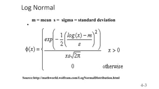 Log Normal Distrbution of the statistics part | PPT