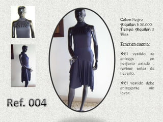 El vestido debe entregarse sin lavar.Ref. 002