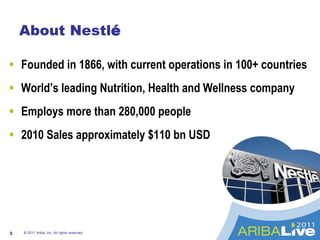 Electronic Procurement Systems Help Nestlé Realize Operational ...