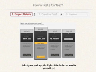 Select your package, the higher it is the better results
                    you will get
 