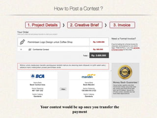 Your contest would be up once you transfer the
                  payment
 