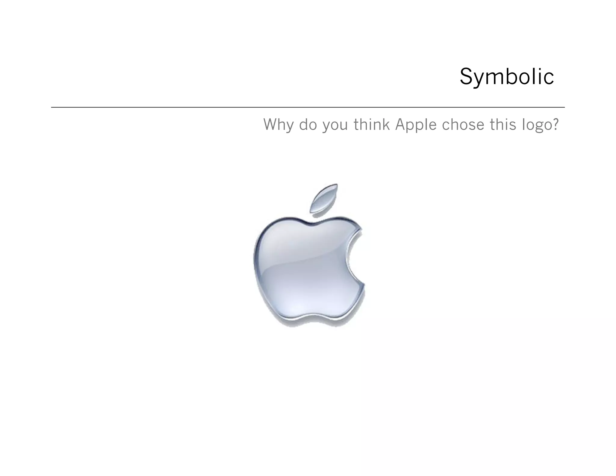 Symbolic
Why do you think Apple chose this logo?

 