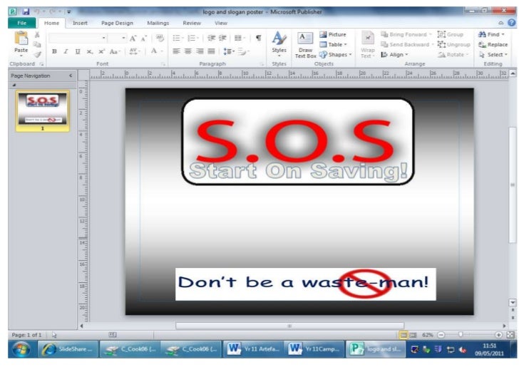 Logo and slogan poster