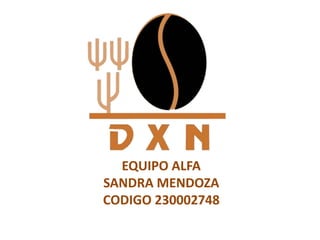EQUIPO ALFA
SANDRA MENDOZA
CODIGO 230002748
 