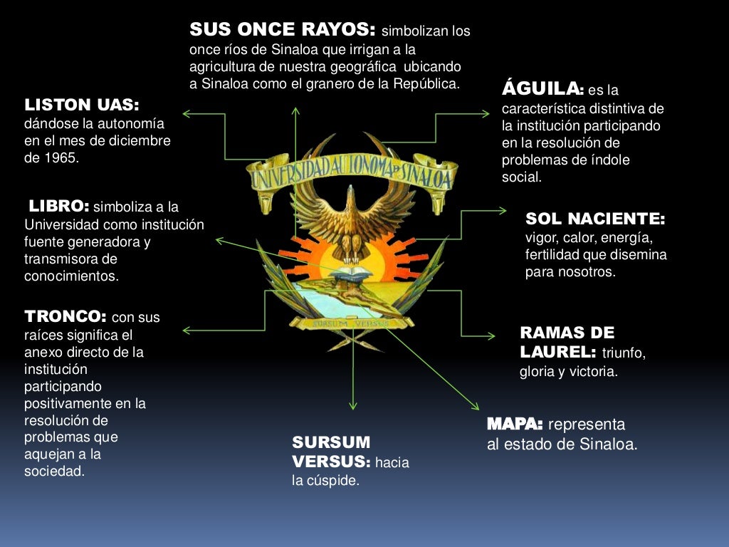 Componentes del logo de la UAS.