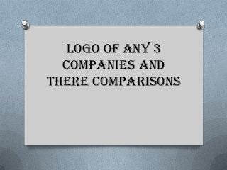 Logo of any 3
  companies and
there comparisons
 