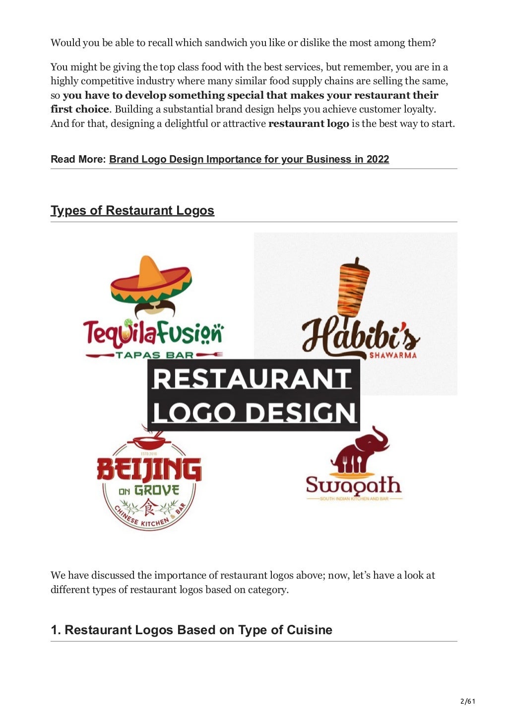 Importance of Restaurant Logo design in India after Covid