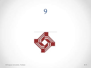 9

Thapar University, Patiala

19

 