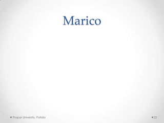 Marico

Thapar University, Patiala

22

 