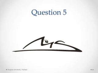 Question 5

Thapar University, Patiala

54

 