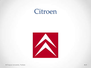 Citroen

Thapar University, Patiala

59

 