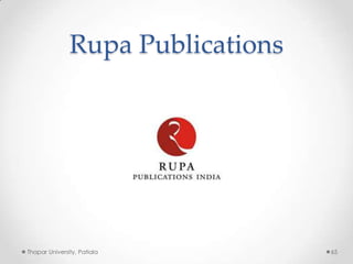 Rupa Publications

Thapar University, Patiala

65

 