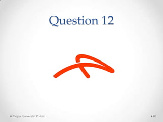 Question 12

Thapar University, Patiala

68

 