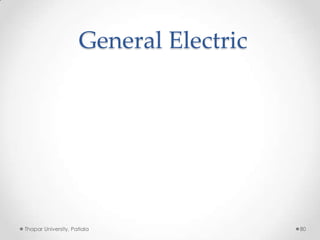 General Electric

Thapar University, Patiala

80

 