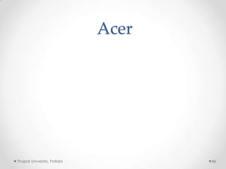 Acer

Thapar University, Patiala

86

 