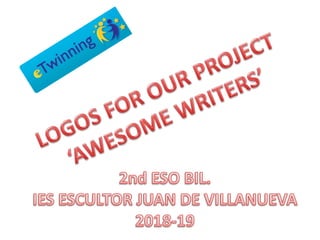 Spanish logos for the eTwinning Project 'Awesome Writers'