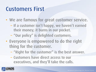 Logos Employee Handbook and Corporate Culture | PDF