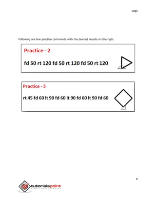 Logo
8
Following are few practice commands with the desired results on the right.
 
