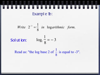 Example 1b: Solution: 