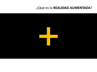 ¿Qué es la REALIDAD AUMENTADA?
 