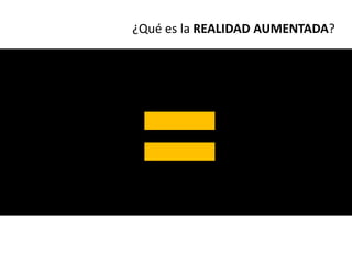¿Qué es la REALIDAD AUMENTADA?
 
