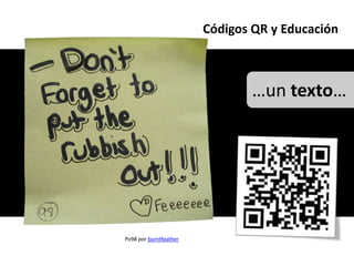 Códigos QR y Educación



                               …un texto…




Po98 por burntfeather
 