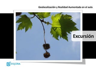 Geolocalización y Realidad Aumentada en el aula




                             Excursión
 