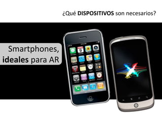 ¿Qué DISPOSITIVOS son necesarios?




  Smartphones,
ideales para AR
 