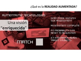 ¿Qué es la REALIDAD AUMENTADA?
 