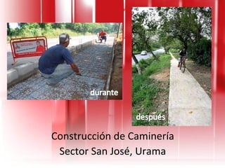 Construcción de Caminería Sector San José, Urama 
